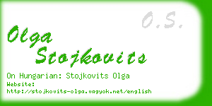 olga stojkovits business card